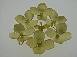 Photo1: K18YG DIA BROOCH