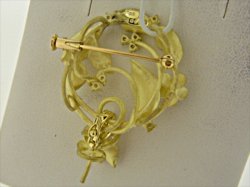 Photo2: K18YG DIA BROOCH