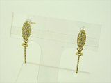 K18YG DIA EARRING