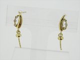 K18YG DIA EARRING