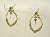 K18YG DIA EARRING