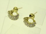 K18YG DIA EARRING