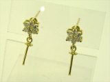 K18YG DIA EARRING