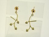 K18YG DIA EARRING