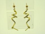 K18YG DIA EARRING