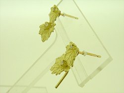 Photo2: K18YG DIA EARRING