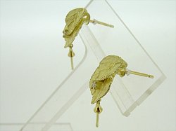 Photo2: K18YG DIA EARRING