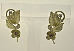 Photo1: K18YG　DIA EARRING