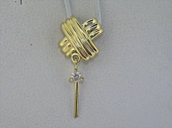 Photo1: K18YG DIA PENDANT