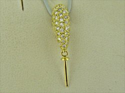 Photo1: K18YG DIA PENDANT