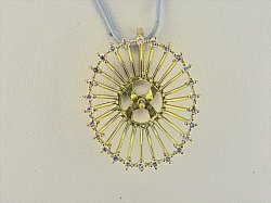 Photo1: K18YG DIA PENDANT