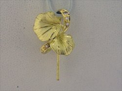 Photo1: K18YG DIA PENDANT