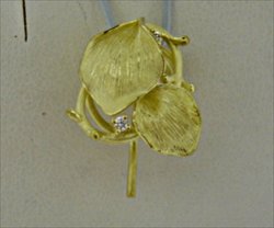 Photo1: K18YG DIA PENDANT