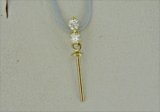 K18YG DIA PENDANT