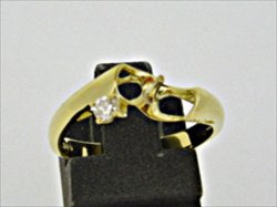 Photo1: K18YG DIA RING