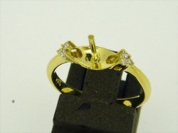 Photo1: K18YG DIA RING