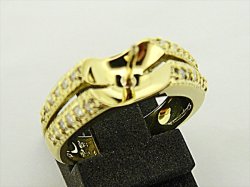 Photo1: K18YG DIA RING