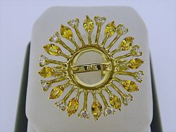 Photo1: K18YG DIA RING