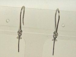 Photo1: K18WG　DIA  EARRING