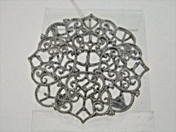 Photo1: K18WG DIA BROOCH