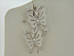 Photo1: K18WG DIA BROOCH