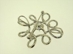 Photo2: K18WG DIA BROOCH