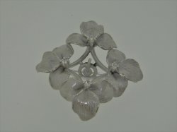 Photo1: K18WG DIA BROOCH