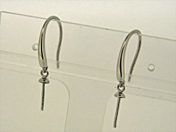 Photo1: K18WG　DIA  EARRING