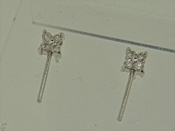 Photo1: K18WG　DIA  EARRING