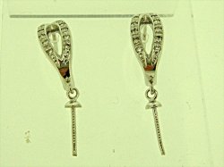 Photo1: K18WG　DIA  EARRING