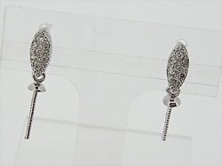 Photo1: K18WG　DIA  EARRING