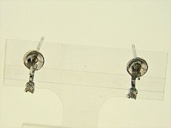 Photo1: K18WG　DIA  EARRING