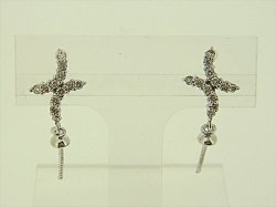 Photo1: K18WG　DIA  EARRING