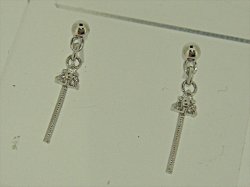 Photo1: K18WG　DIA  EARRING