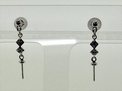 Photo1: K18WG　DIA  EARRING