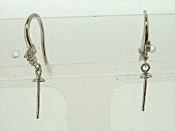 Photo1: K18WG　DIA  EARRING