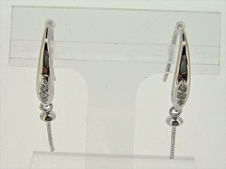 Photo1: K18WG　DIA  EARRING