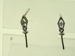 Photo1: K18WG　DIA  EARRING