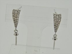 Photo1: K18WG　DIA  EARRING