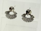 K18WG　DIA  EARRING