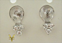 Photo1: K18WG　DIA  EARRING