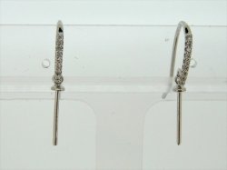 Photo1: K18WG　DIA  EARRING