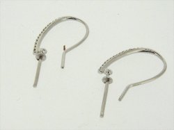 Photo1: K18WG　DIA  EARRING