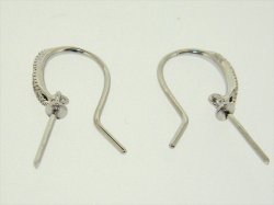 Photo1: K18WG　DIA  EARRING