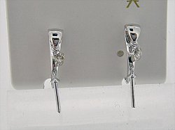 Photo1: K18WG　DIA  EARRING