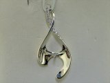 K18WG DIA PENDANT