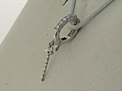 Photo1: K18WG DIA PENDANT