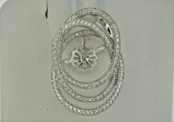 Photo1: K18WG DIA PENDANT