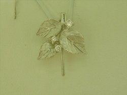 Photo1: K18WG DIA PENDANT