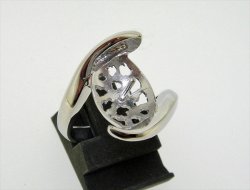 Photo1: K18WG DIA RING